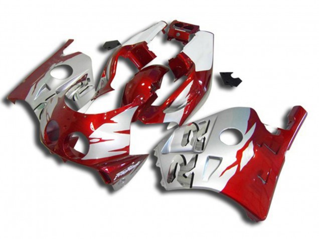 1990-1998 Silver Red and White Honda CBR250RR Fairings 1990-1998 Silver Red and White Honda CBR250RR Fairings