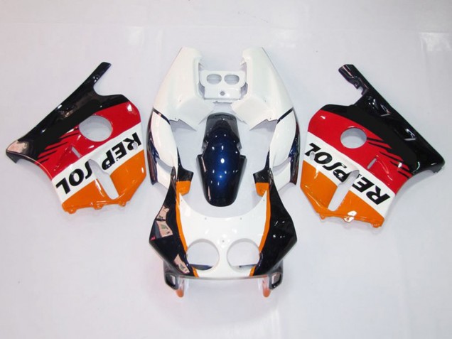 1990-1998 White Repsol Honda CBR250RR Fairings