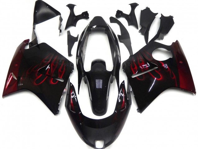 1996-2007 Deep Red Flame Honda CBR1100XX Fairings
