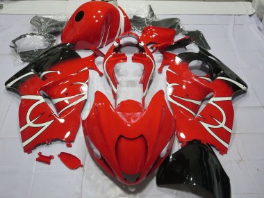1997-2007 Black and White Suzuki GSXR 1300 Fairings