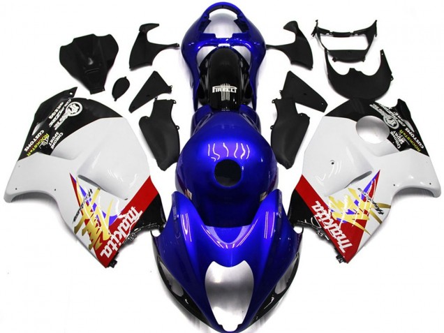 1997-2007 Blue and White Custom w black Suzuki GSXR 1300 Fairings 1997-2007 Blue and White Custom w black Suzuki GSXR 1300 Fairings