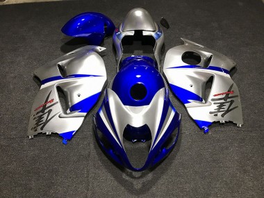 1997-2007 Gloss Blue and Silver Suzuki GSXR 1300 Fairings