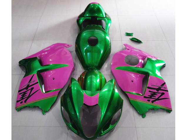 1997-2007 Gloss Green and Pink Suzuki GSXR 1300 Fairings 1997-2007 Gloss Green and Pink Suzuki GSXR 1300 Fairings