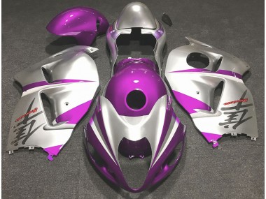 1997-2007 Gloss Pink and Silver Suzuki GSXR 1300 Fairings
