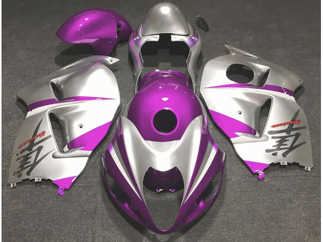 1997-2007 Gloss Pink and Silver Suzuki GSXR 1300 Fairings 1997-2007 Gloss Pink and Silver Suzuki GSXR 1300 Fairings