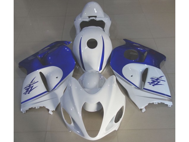 1997-2007 Gloss White & Deep Blue Suzuki GSXR 1300 Fairings 1997-2007 Gloss White & Deep Blue Suzuki GSXR 1300 Fairings