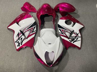 1997-2007 Gloss White & Pink Suzuki GSXR 1300 Fairings