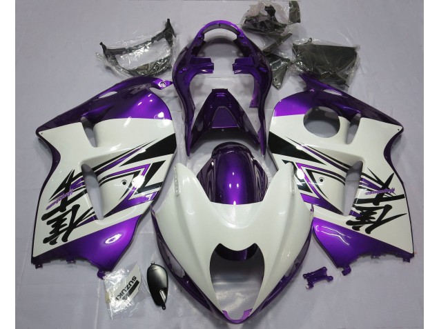 1997-2007 Gloss White & Purple Suzuki GSXR 1300 Fairings 1997-2007 Gloss White & Purple Suzuki GSXR 1300 Fairings