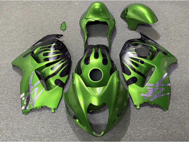 1997-2007 Green and Black Suzuki GSXR 1300 Fairings 1997-2007 Green and Black Suzuki GSXR 1300 Fairings