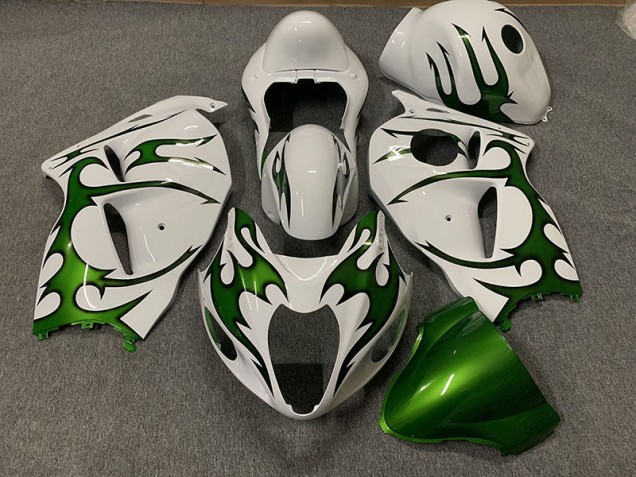1997-2007 Green and White Suzuki GSXR 1300 Fairings 1997-2007 Green and White Suzuki GSXR 1300 Fairings