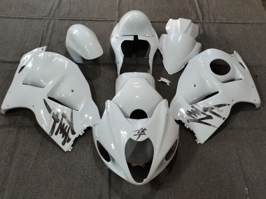 1997-2007 White Gloss OEM Style with Silver Decals Suzuki GSXR 1300 Fairings