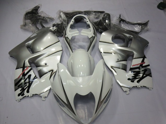 1997-2007 White and Silver Suzuki GSXR 1300 Fairings 1997-2007 White and Silver Suzuki GSXR 1300 Fairings