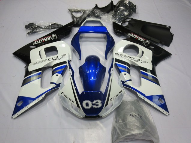 1998-2002 Blue and Silver Yamaha R6 Fairings 1998-2002 Blue and Silver Yamaha R6 Fairings