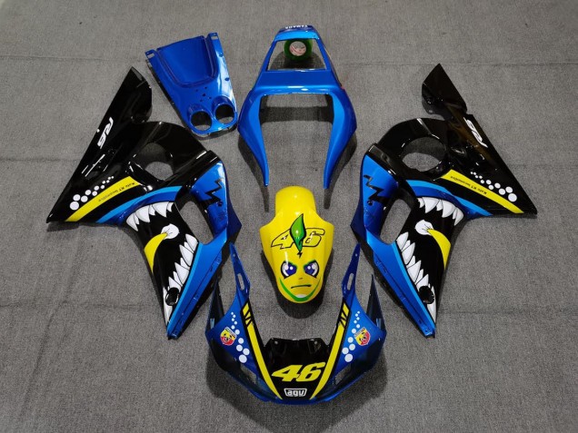 1998-2002 Blue and Yellow Shark Yamaha R6 Fairings 1998-2002 Blue and Yellow Shark Yamaha R6 Fairings