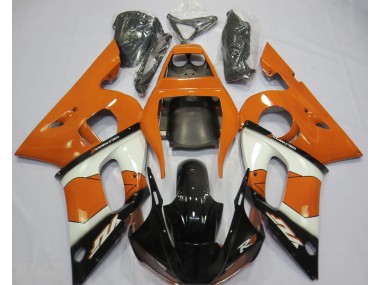 1998-2002 Orange White and Black Yamaha R6 Fairings