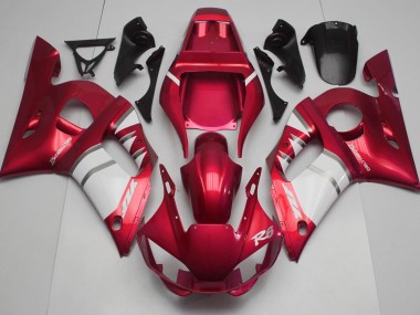 1998-2002 Red & White Yamaha R6 Fairings