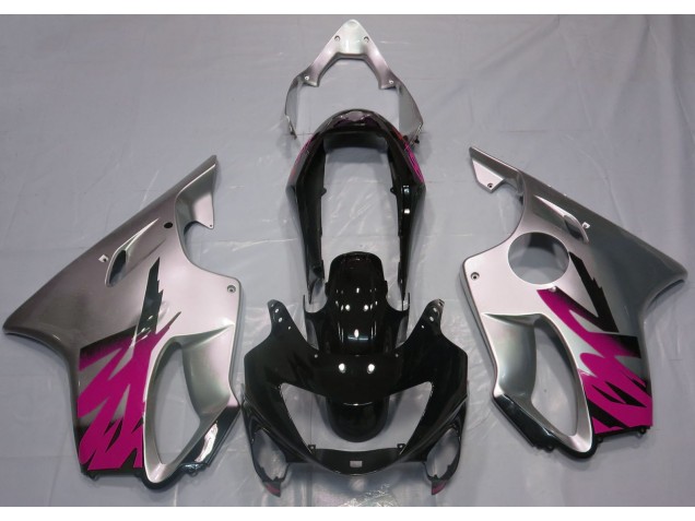1999-2000 Gloss Silver & Pink Honda CBR600 F4 Fairings 1999-2000 Gloss Silver & Pink Honda CBR600 F4 Fairings