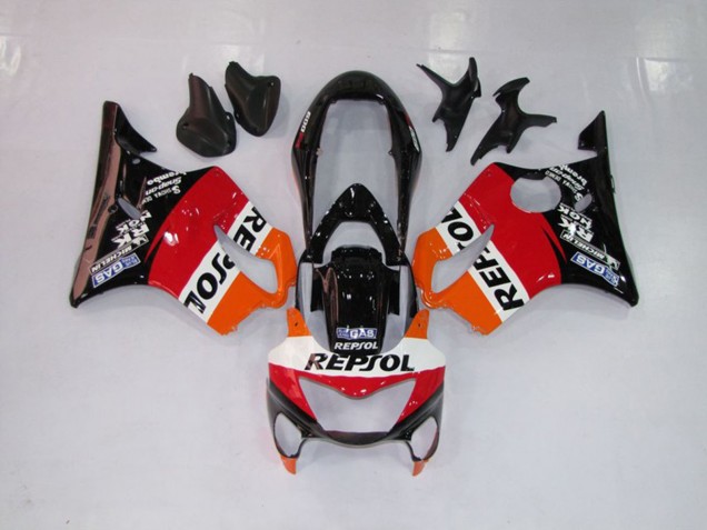 1999-2000 Repsol Red Orange and Black Honda CBR600 F4 Fairings 1999-2000 Repsol Red Orange and Black Honda CBR600 F4 Fairings