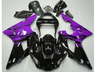 2000-2001 Black Flame & Purple Yamaha R1 Fairings