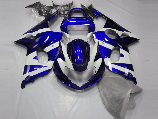2000-2002 Gloss Blue & White Suzuki GSXR 1000 Fairings 2000-2002 Gloss Blue & White Suzuki GSXR 1000 Fairings