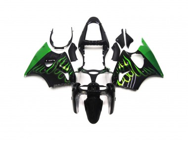 2000-2002 Gloss Green Flame Plain Kawasaki ZX6R Fairings