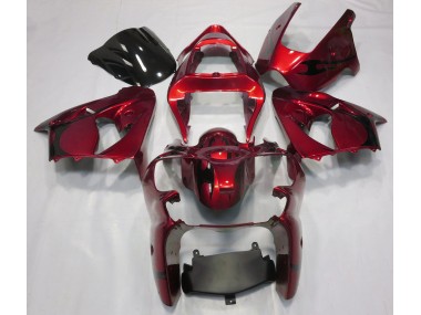 2000-2002 Metallic Red Kawasaki ZX6R Fairings