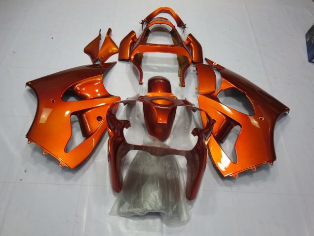2000-2002 Orange Kawasaki ZX6R Fairings 2000-2002 Orange Kawasaki ZX6R Fairings