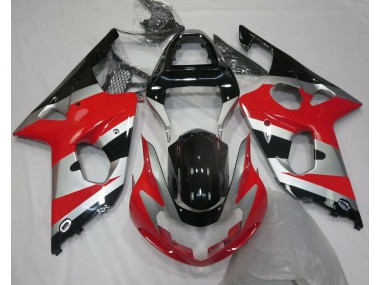2000-2002 Red Silver OEM Style Suzuki GSXR 1000 Fairings