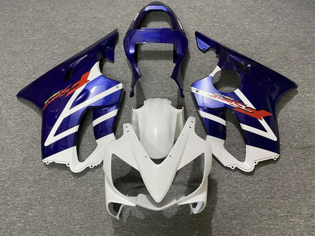2001-2003 Deep Blue and White Honda CBR600 F4i Fairings 2001-2003 Deep Blue and White Honda CBR600 F4i Fairings