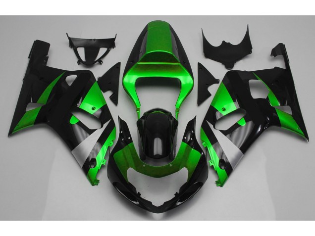 2001-2003 Gloss Green and Black Suzuki GSXR 600-750 Fairings 2001-2003 Gloss Green and Black Suzuki GSXR 600-750 Fairings