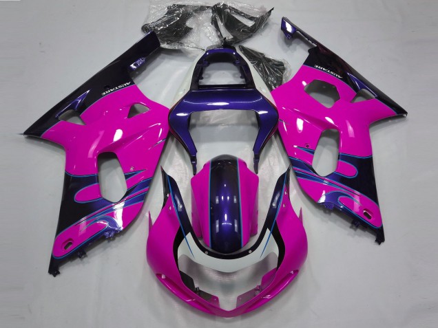 2001-2003 Gloss Pink and Blue Suzuki GSXR 600-750 Fairings 2001-2003 Gloss Pink and Blue Suzuki GSXR 600-750 Fairings