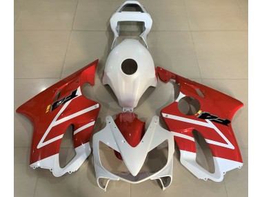 2001-2003 Gloss White and Red Honda CBR600 F4i Fairings