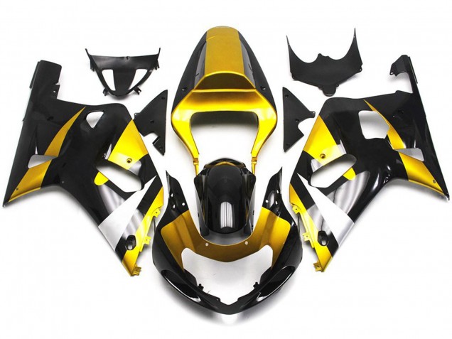 2001-2003 Gold and Black Gloss Style Suzuki GSXR 600-750 Fairings 2001-2003 Gold and Black Gloss Style Suzuki GSXR 600-750 Fairings