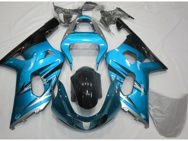 2001-2003 Light Blue and Silver Suzuki GSXR 600-750 Fairings 2001-2003 Light Blue and Silver Suzuki GSXR 600-750 Fairings
