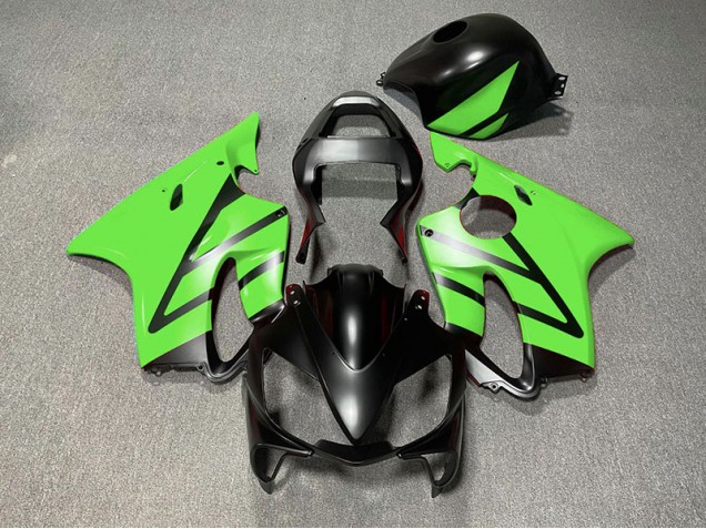 2001-2003 Matte Black and Green Honda CBR600 F4i Fairings 2001-2003 Matte Black and Green Honda CBR600 F4i Fairings