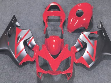 2001-2003 Red and Matte Silver Honda CBR600 F4i Fairings