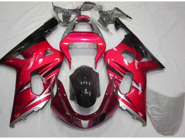 2001-2003 Red and Silver Suzuki GSXR 600-750 Fairings 2001-2003 Red and Silver Suzuki GSXR 600-750 Fairings