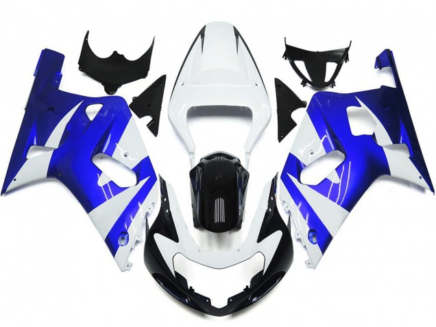 2001-2003 Vibrant Blue and White OEM Style Suzuki GSXR 600-750 Fairings 2001-2003 Vibrant Blue and White OEM Style Suzuki GSXR 600-750 Fairings