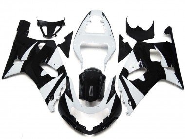 2001-2003 White and Black Style OEM Suzuki GSXR 600-750 Fairings