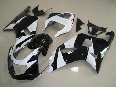 2001-2003 White and Black Suzuki GSXR 600-750 Fairings