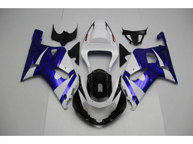 2001-2003 White and Blue Suzuki GSXR 600-750 Fairings 2001-2003 White and Blue Suzuki GSXR 600-750 Fairings