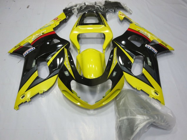 2001-2003 Yellow Black and Grey Suzuki GSXR 600-750 Fairings 2001-2003 Yellow Black and Grey Suzuki GSXR 600-750 Fairings