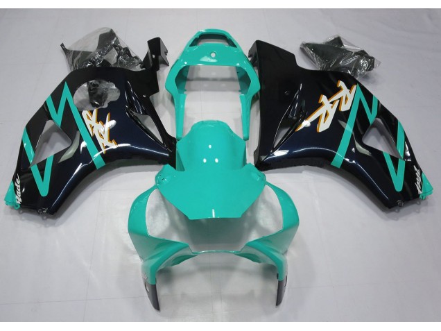 2002-2003 Gloss Black and Cyan Honda CBR954 Fairings