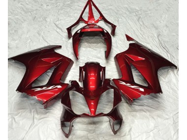 2002-2012 Deep Red Plain Honda VFR800 Fairings