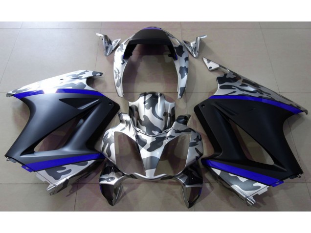 2002-2012 Gray Camouflage & Blue Honda VFR800 Fairings 2002-2012 Gray Camouflage & Blue Honda VFR800 Fairings