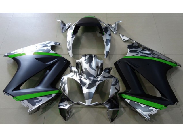 2002-2012 Gray Camouflage & Green Honda VFR800 Fairings 2002-2012 Gray Camouflage & Green Honda VFR800 Fairings