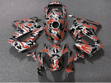 2002-2012 Red Camo Honda VFR800 Fairings