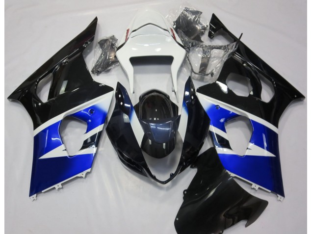 2003-2004 Black Blue and White Suzuki GSXR 1000 Fairings 2003-2004 Black Blue and White Suzuki GSXR 1000 Fairings