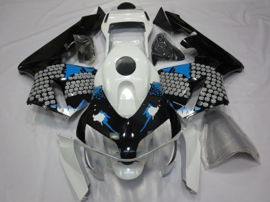 2003-2004 Blue White and Black Splatter Honda CBR600RR Fairings