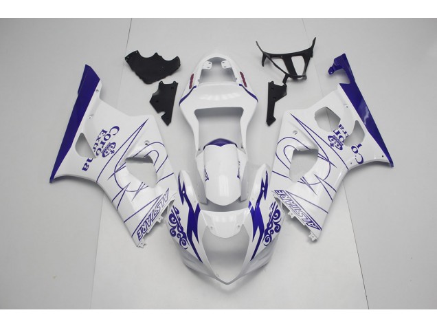 2003-2004 Blue and White Corona Suzuki GSXR 1000 Fairings 2003-2004 Blue and White Corona Suzuki GSXR 1000 Fairings